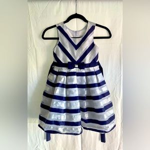 Jona Michelle navy and silver girls dress size 6.